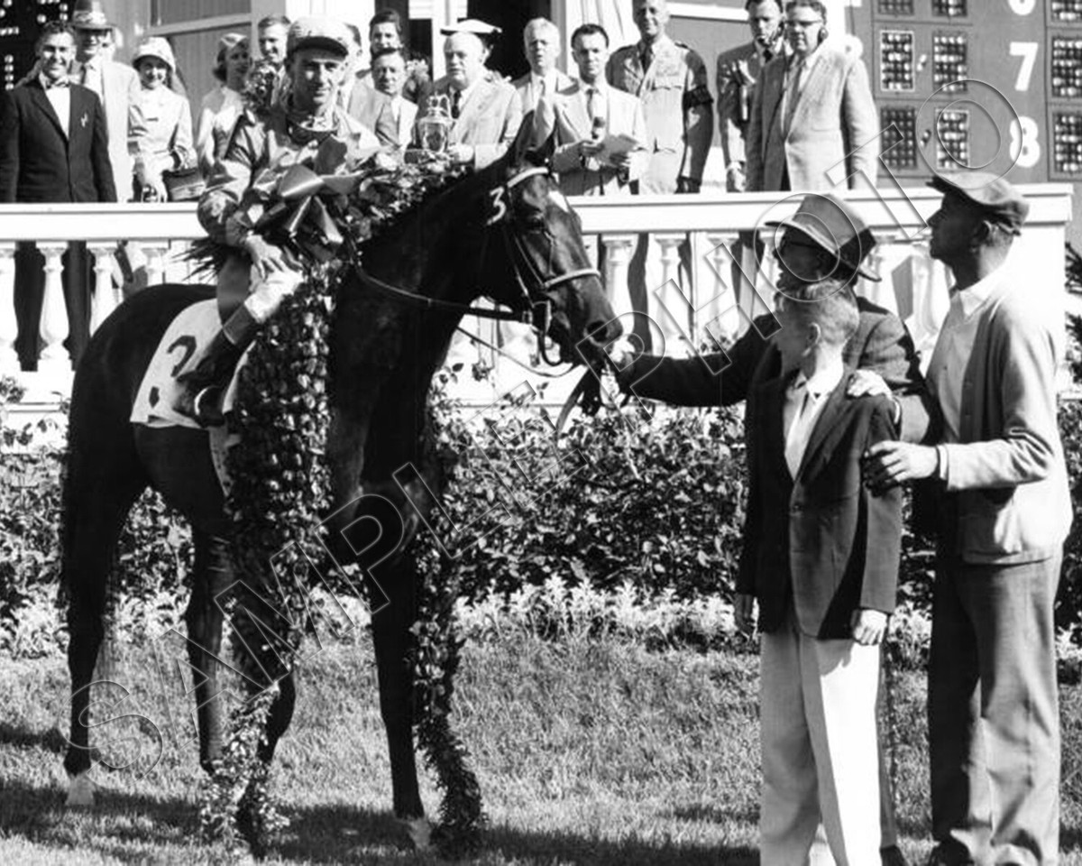 NEEDLES 1956 KENTUCKY DERBY & BELMONT WINNER HORSE RACING 8X10