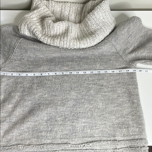Anthropologie Sleeping on Snow Meribel Gray Cowl Neck Wool Blend Sweater Size M - Picture 12 of 15
