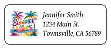 30 Summer Vibes personalized return address labels stickers tags