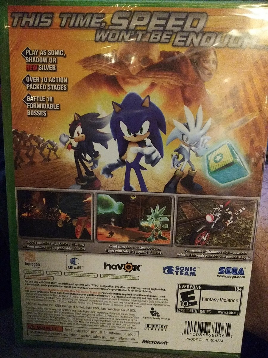 Sonic the Hedgehog (Xbox 360, 2006) BRAND NEW & FACTORY SEALED