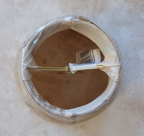 2 - Allen + Roth / Portfolio XS Lamp Shade #0187851 3 x 6 x 5 Tan/Gold Clip-On - Picture 3 of 4