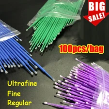 100×Dental Microbrush Disposable Bendable Applicators Tips Micro Brush Cleaning