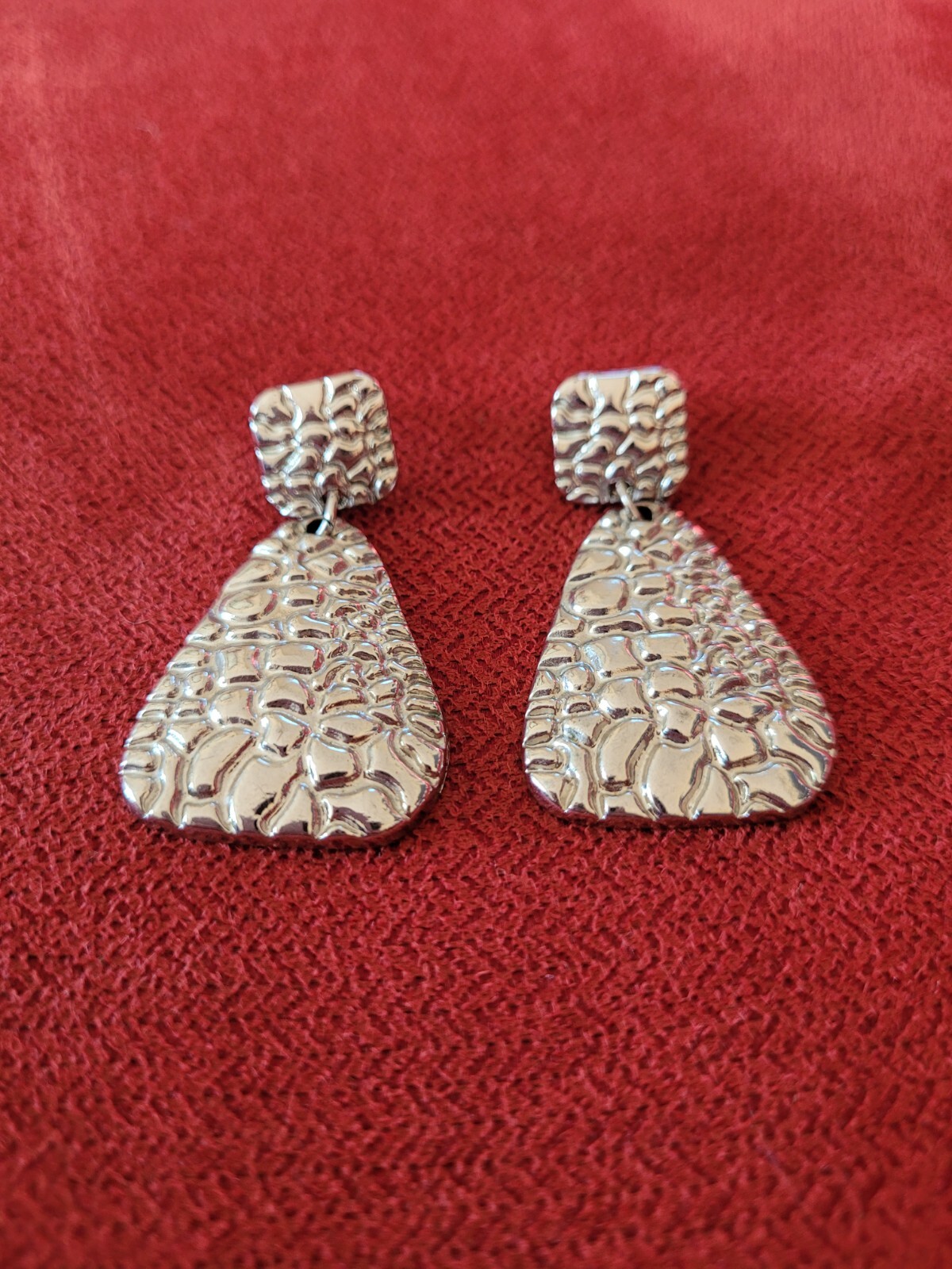 Silvertone Boho Dangle Earrings - image 1
