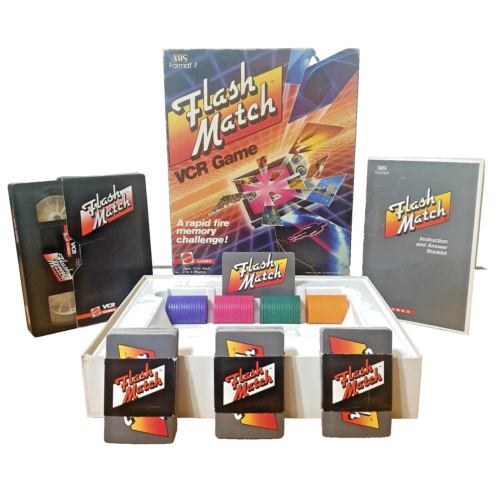 Mattel Flash Match VCR / VHS TV Game 1986  Vintage Rapid Memory Card Challenge  - Photo 1 sur 12