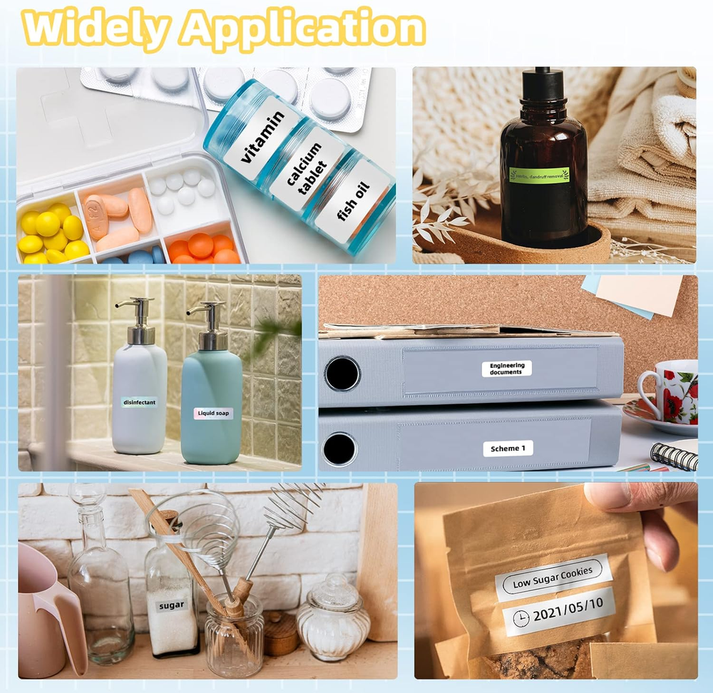 Bluetooth Label Maker D30 with Thermal Tape for Home Office Organization