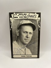 Jesse Haines Signed 1973-79 TCMA Baseball’s All Time Greats Card Beckett Auto