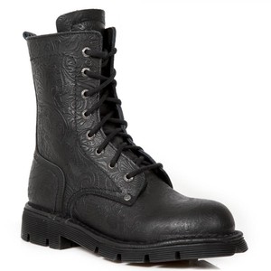 Outlet Botas PIEL Militar Unisex flower vintage NEW ROCK ORIGINAL M.1423-S2  | eBay