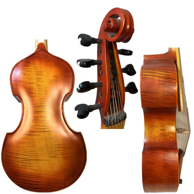 Broque style SONG Maestro 7strings 15 1/2'' viola da gamba,Whole maple back#12698