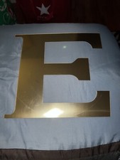 Letter E Self Adhesive Gold Acrylic Letter Wall Mirror Monogram Initial Decor