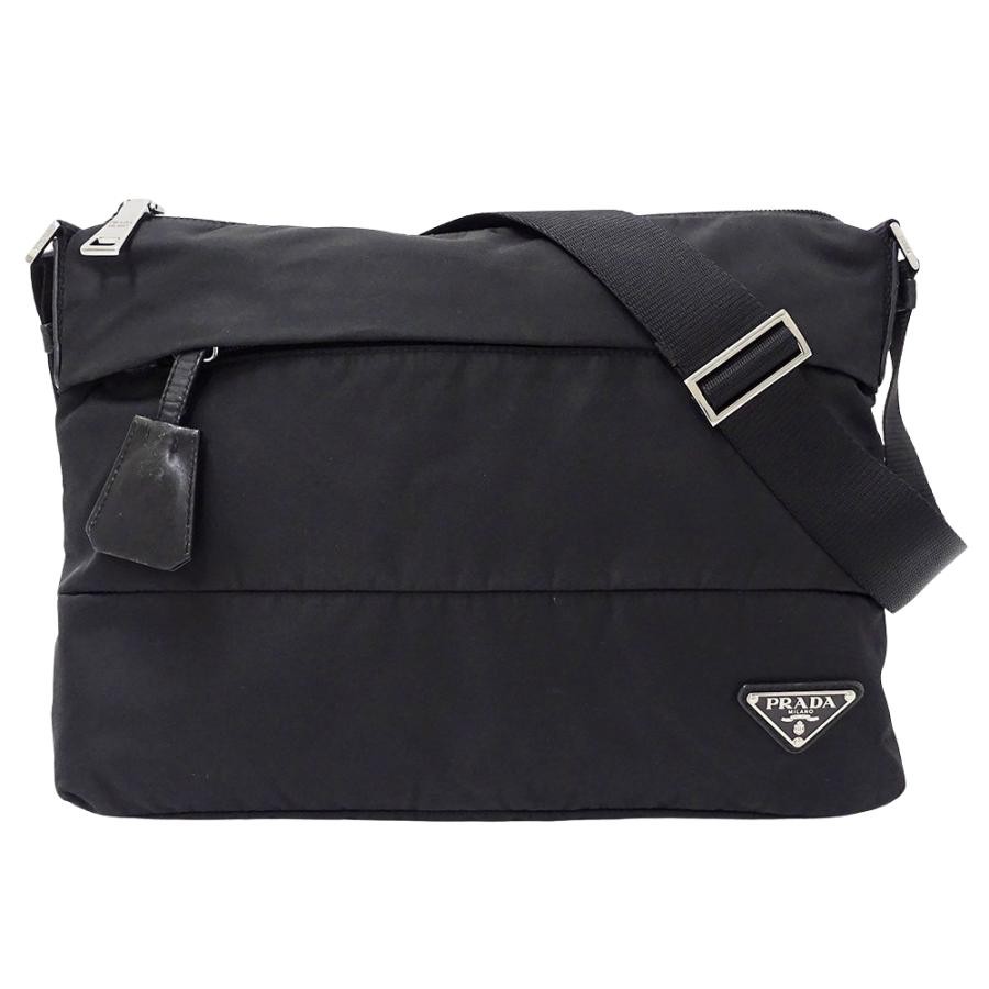 Prada Black Leather Shoulder Bag BT0740 Style 467  