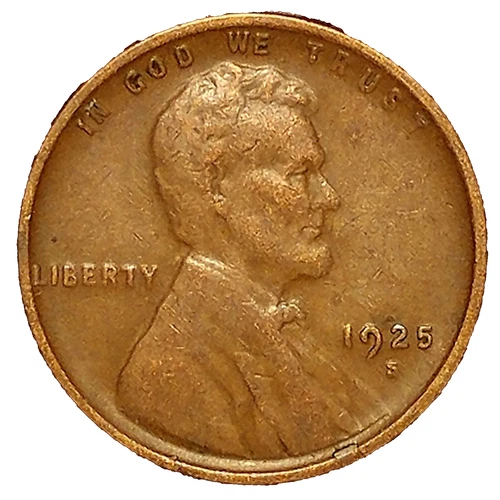 1925-S Lincoln Cent ~ FINE (F) to  (VF) Very Fine Condition Copper Penny