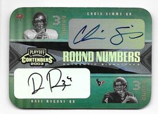SIMMS RAGONE SMITH BROWN 2003 NFL Playoff Contenders QUAD AUTO #16/30