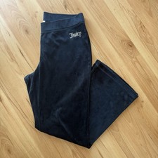 Juicy Couture Y2K Velour Track Pants Blue - Large L