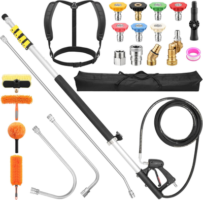 #ad 24 FT Telescoping Pressure Washer Wand with 4 Dusters for House Cleaning 4500PS $188.78