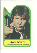 HAN SOLO 1977 TOPPS STAR WARS STICKER!!!