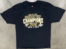 Pittsburgh Penguins 2017 Back To Back Stanley Cup Champions T-Shirt Size XL
