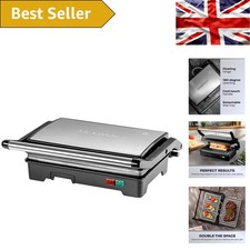 Compact 750W Non-Stick Health Grill & Panini Press for Quick Meals - Cool Touch