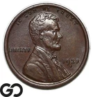 1920-D Lincoln Cent Wheat Penny, Choice AU Tougher Denver Mint Issue