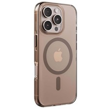 Crong Coque pour Apple iPhone 16 Pro  Rigide Antichocs Oléophobe Marron