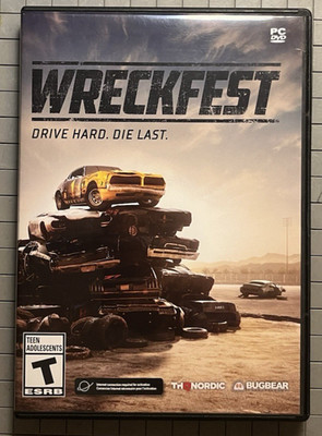 Wreckfest Drive Hard Die Last PC   DVD Case   Disc   Key Sheet   Tested