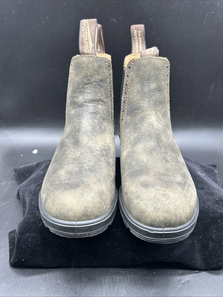 Blundstone Rustic Brown Leather Blunnies Pull-On Chelsea Boot Sz 3.5 Youth Child - Image 3 of 4