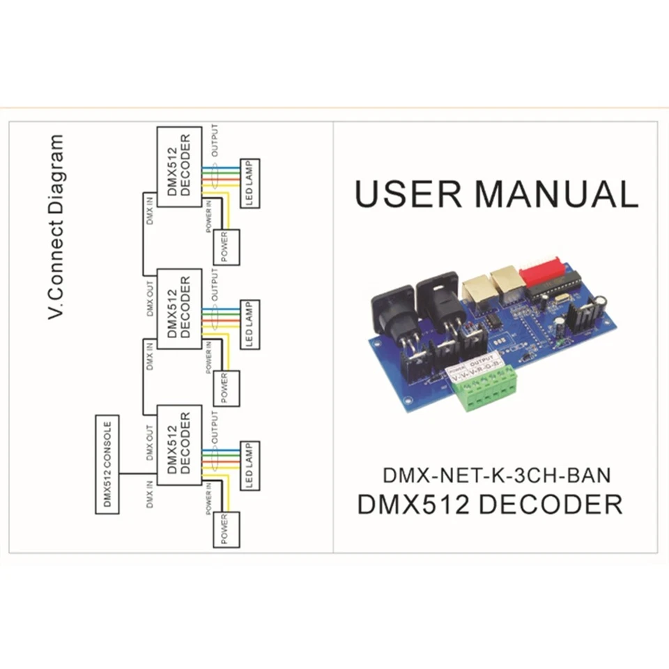 Controller DMX512 LED Decoder DMX512 RGB 3CH Controller Strip -NET-K-3CH-BA9353 - Bild 4 von 4