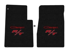 Lloyd Luxe Front Mats for '66-67 Dodge Charger w/Red on Black Charger w/RT