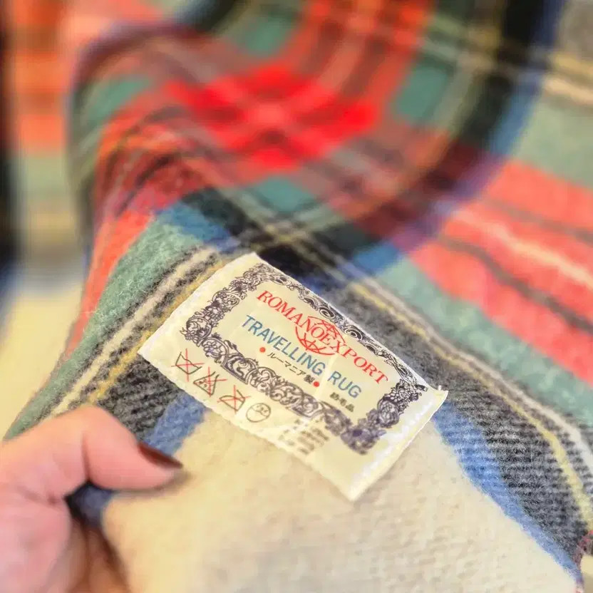 Romanoexport Checked Pattern Wool Scarf - image 1