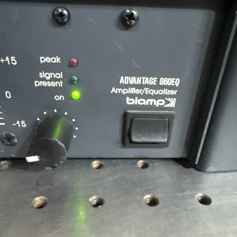 Biamp  D60EQ, Power Amplifier, 9 Band Graphic Equalizer. - Image 2 of 3