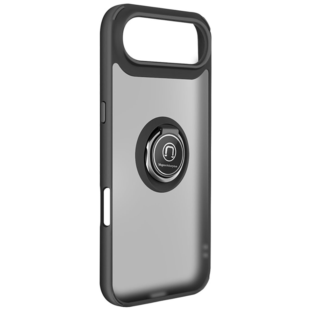 Coque iPhone Air Avizar noire en silicone avec anneau de support intégré