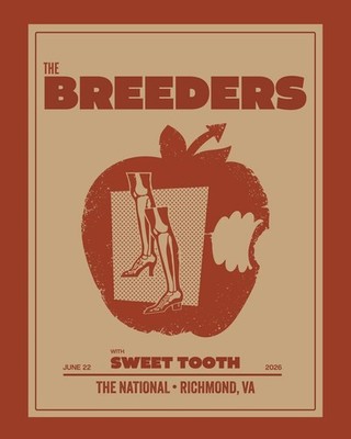 The Breeders in Richmond, VA June 22, 2026 Tour Poster