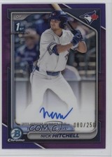2024 Bowman Draft Chrome Prospect Purple Refractor /250 Nick Mitchell Auto