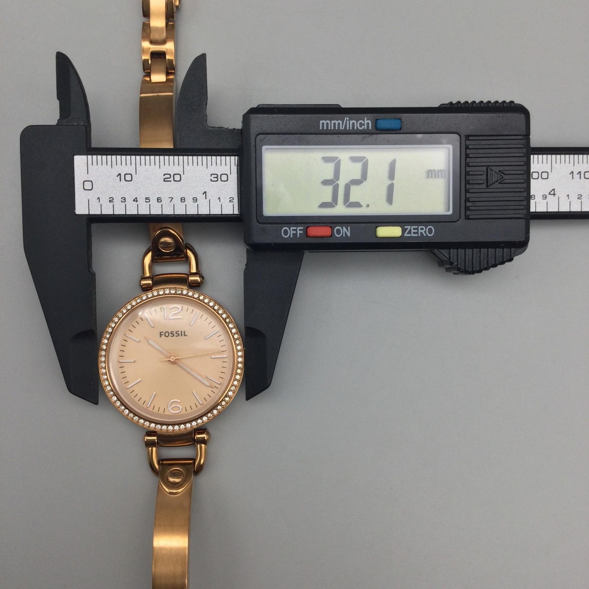 Fossil Womens Watch 32mm Rose Gold Tone Crystals ES3226 New  display picture 2
