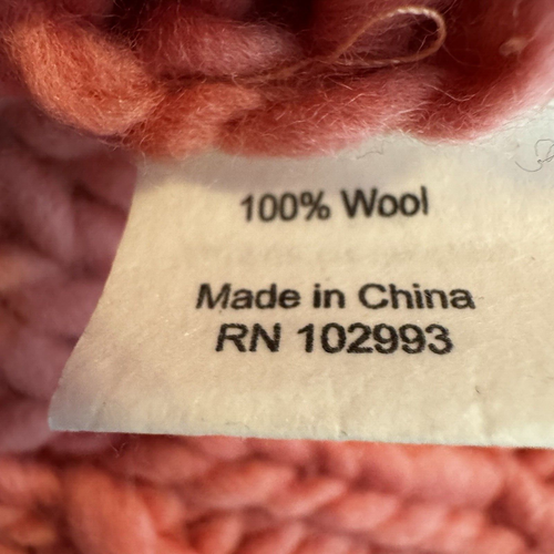 Twinkle By Wenlan Womens Sweater Size Medium Pink Wool Chunky Knit Hygge Cozy - Picture 6 of 10