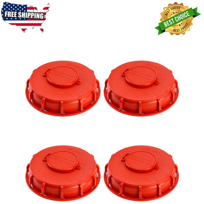 IBC Tote Lid Cover, 4 Pack 6.5'' IBC Tank Water Liquid Tank Cap with Vent Hole fo