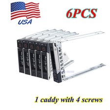 6Pcs 2.5" Drive Tray Caddy for Dell Poweredge R640 R740 R440 R450 R650 R750 R660