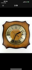 Horloge Murale en Bois Rustique et en Laiton - Vintage "Flash Quartz" - France
