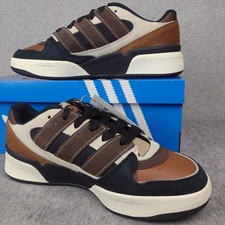 NWT Adidas Men Sz 10 Forum2000 JS3160 Shoes Off White / Dark Brown / Core Black