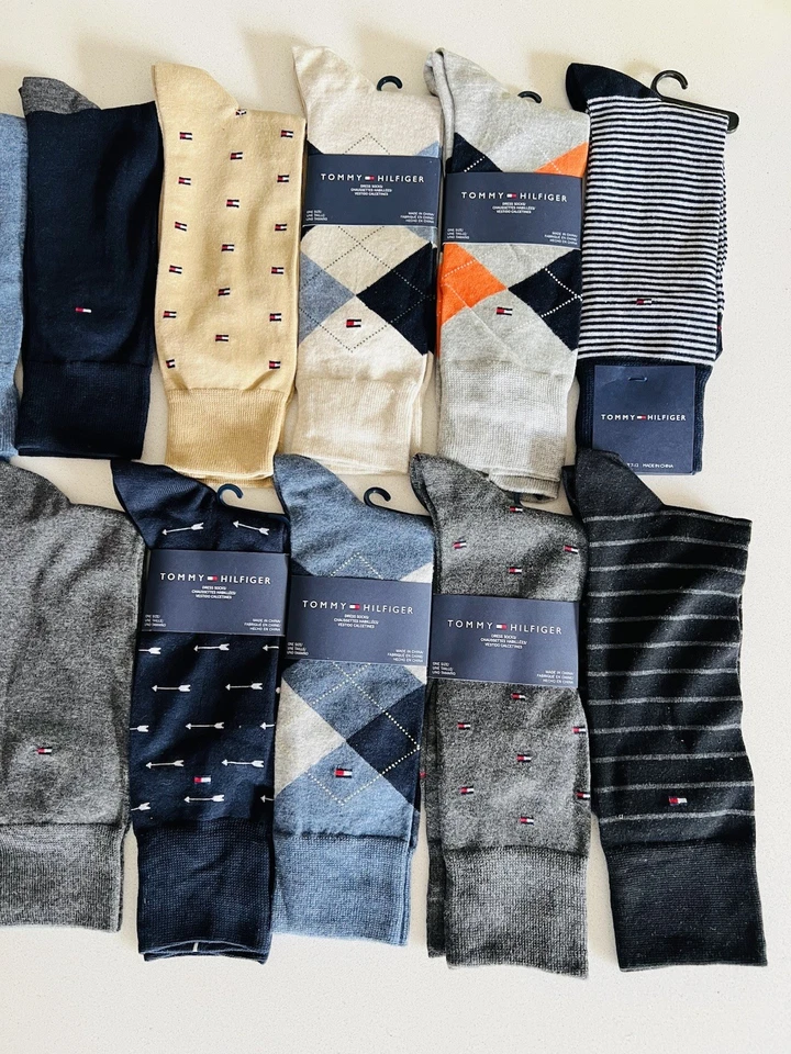 SOLO AL AZAR 8 pares de calcetines Tommy Hilfiger de algodón para hombre talla única 8-12 Foto 4 de 4