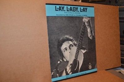 BOB DYLAN: LAY LADY LAY; 1969 COLUMBIA RECORDS 9X12'' SHEET MUSIC