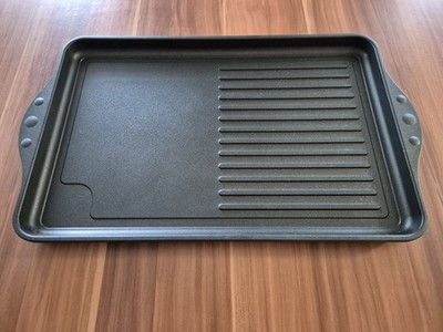 Grillplatte Guss 49×29 ANTIHAFT Alle Herdarten Grillpfanne