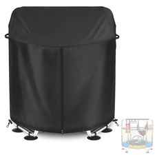 Trampoline Cover for Kids, 55 Inch, Waterproof Black Polyester Outdoor Use