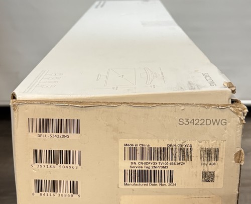 Dell S3422DWG 34 Inch 3440x1440 Display Curved Gaming Monitor - NEW - Picture 4 of 4