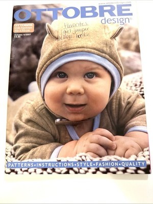 Ottobre Design Kids Sewing Magazine Autumn 4/2007 Patterns 3 Sheets 40+ Designs