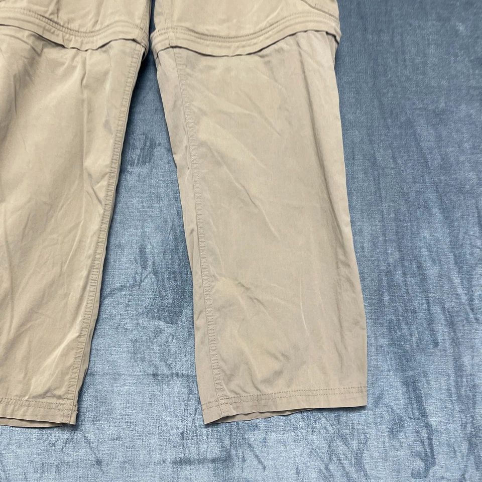 BC Clothing Convertible Cargo Pants Mens XLx30 Khaki Cotton Straight Leg Outdoor - Image 2 of 4