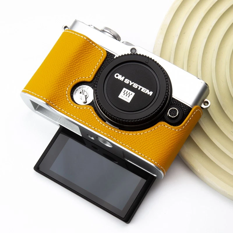 Натуральная кожа камеры половина чехол сумка защиты чехлы подходит для Olympus E-P7 - Изображение 2 из 4