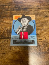 2014 Panini Golden Age Legends of Music Willie Nelson #8 Tri Colored Relic Rare