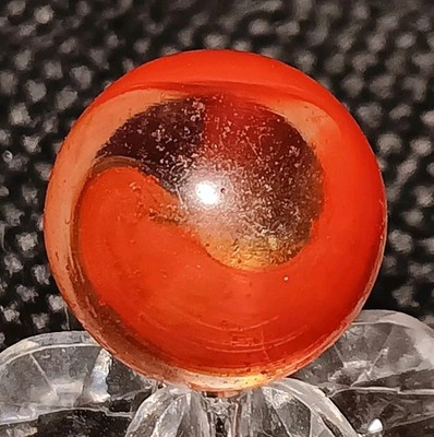 Akro Agate Red Snake Corkscrew Marble. 5/8'' NM(+) HTF Type. 
