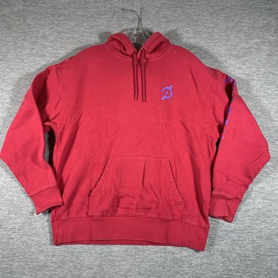 Peloton Hoodie Mens Small Red Together We Go Far Graphic Pullover Sweatshirt