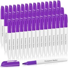 40 Pack Purple Permanent Markers Bulk Permanent Marker Set Fine Point Pens Wo...